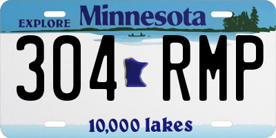 MN license plate 304RMP