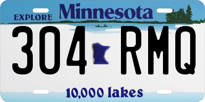 MN license plate 304RMQ