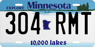 MN license plate 304RMT