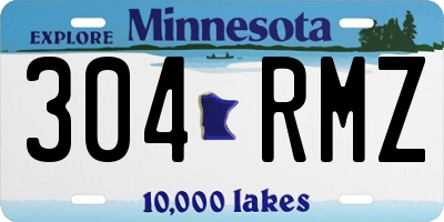 MN license plate 304RMZ
