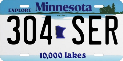 MN license plate 304SER
