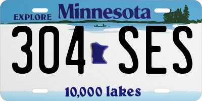 MN license plate 304SES