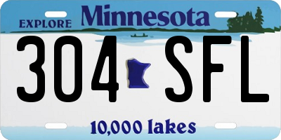 MN license plate 304SFL