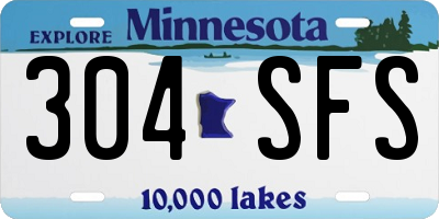 MN license plate 304SFS