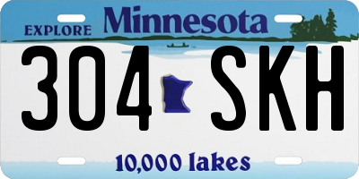 MN license plate 304SKH