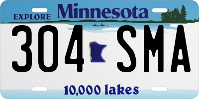 MN license plate 304SMA