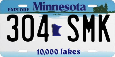 MN license plate 304SMK