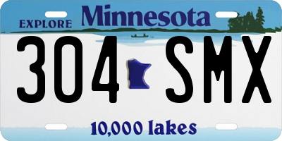 MN license plate 304SMX