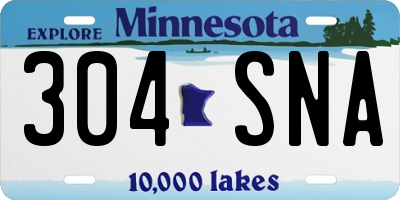 MN license plate 304SNA