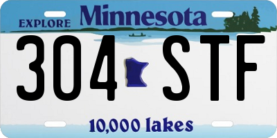 MN license plate 304STF