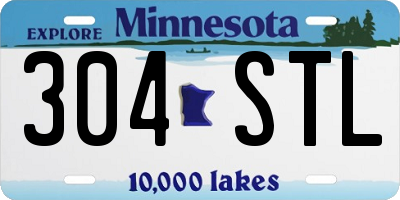 MN license plate 304STL