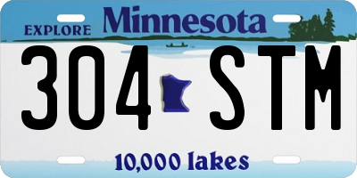 MN license plate 304STM