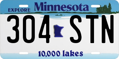 MN license plate 304STN