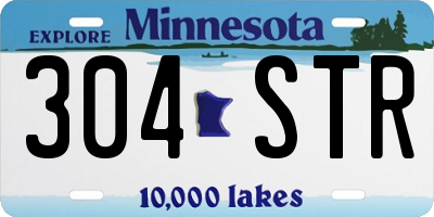 MN license plate 304STR