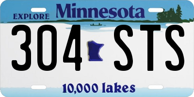 MN license plate 304STS