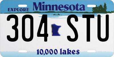 MN license plate 304STU