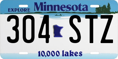 MN license plate 304STZ
