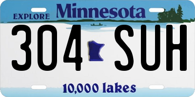 MN license plate 304SUH