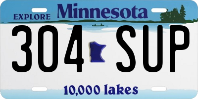 MN license plate 304SUP