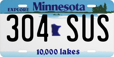 MN license plate 304SUS