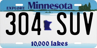 MN license plate 304SUV