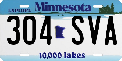 MN license plate 304SVA