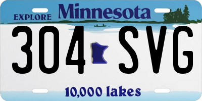 MN license plate 304SVG