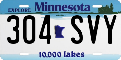 MN license plate 304SVY