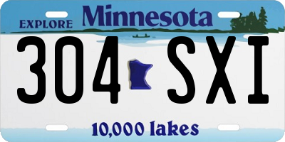 MN license plate 304SXI