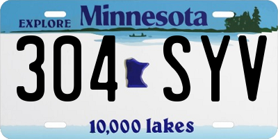 MN license plate 304SYV