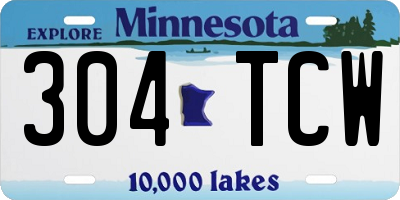 MN license plate 304TCW