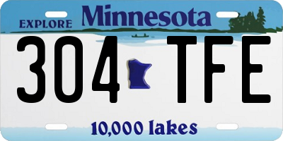 MN license plate 304TFE
