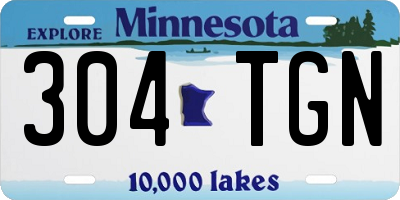 MN license plate 304TGN