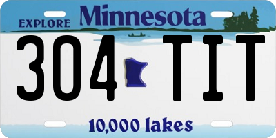 MN license plate 304TIT