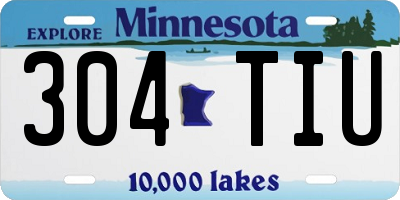 MN license plate 304TIU