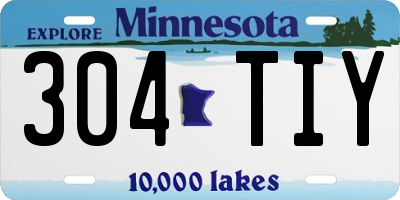 MN license plate 304TIY