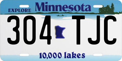 MN license plate 304TJC