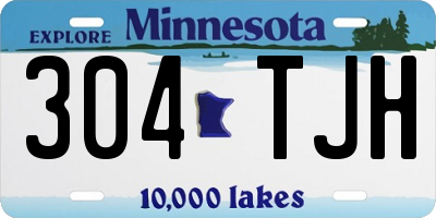 MN license plate 304TJH