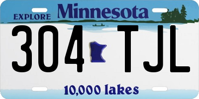MN license plate 304TJL