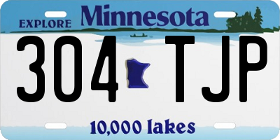 MN license plate 304TJP