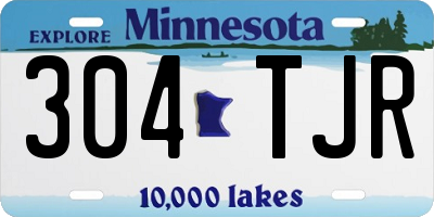 MN license plate 304TJR