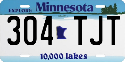 MN license plate 304TJT