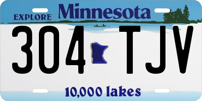 MN license plate 304TJV