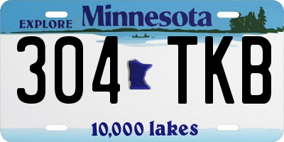MN license plate 304TKB