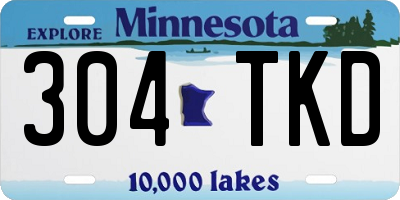 MN license plate 304TKD