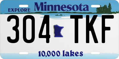 MN license plate 304TKF