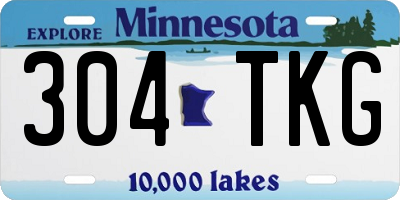 MN license plate 304TKG