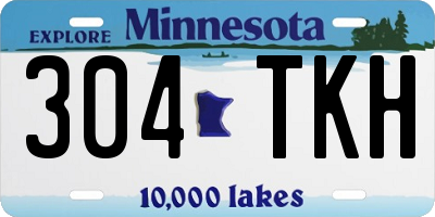 MN license plate 304TKH