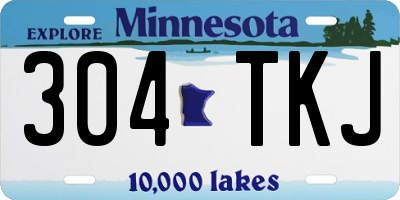 MN license plate 304TKJ