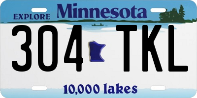 MN license plate 304TKL